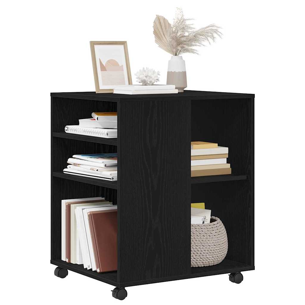 Aufbewahrungsschrank Schwarz Eichen-Optik 60 x 53 x 72,5 cm
