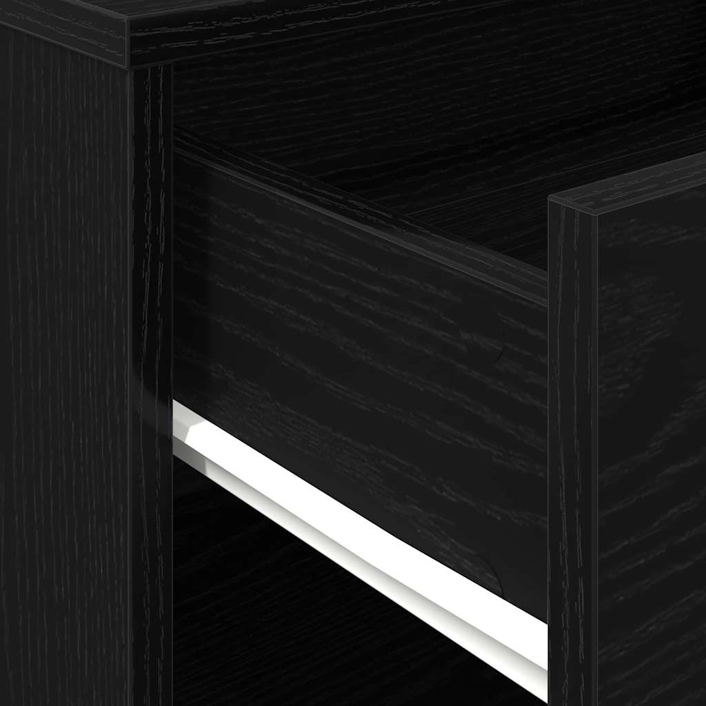 Aufbewahrungsschrank Schwarz Eichen-Optik 46 x 36 x 59 cm