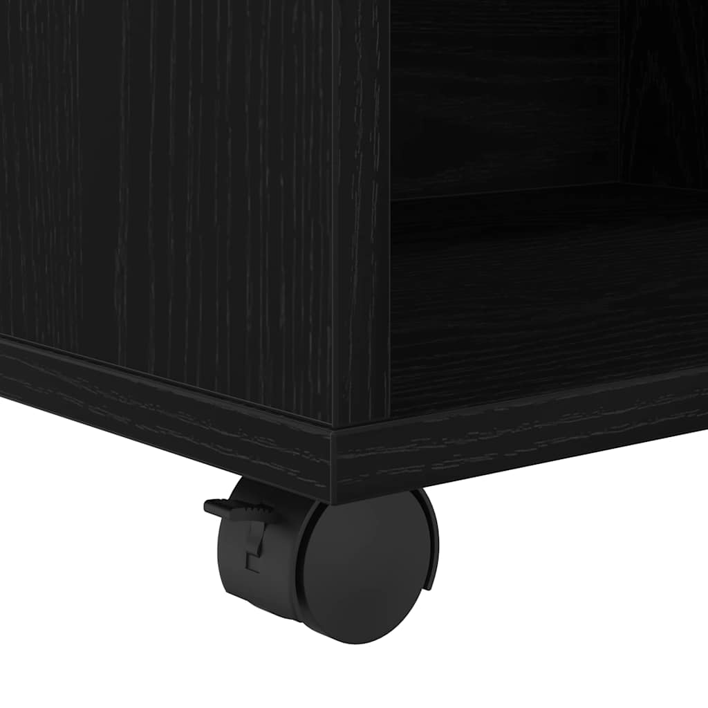 Aufbewahrungsschrank Schwarz Eichen-Optik 46 x 36 x 59 cm