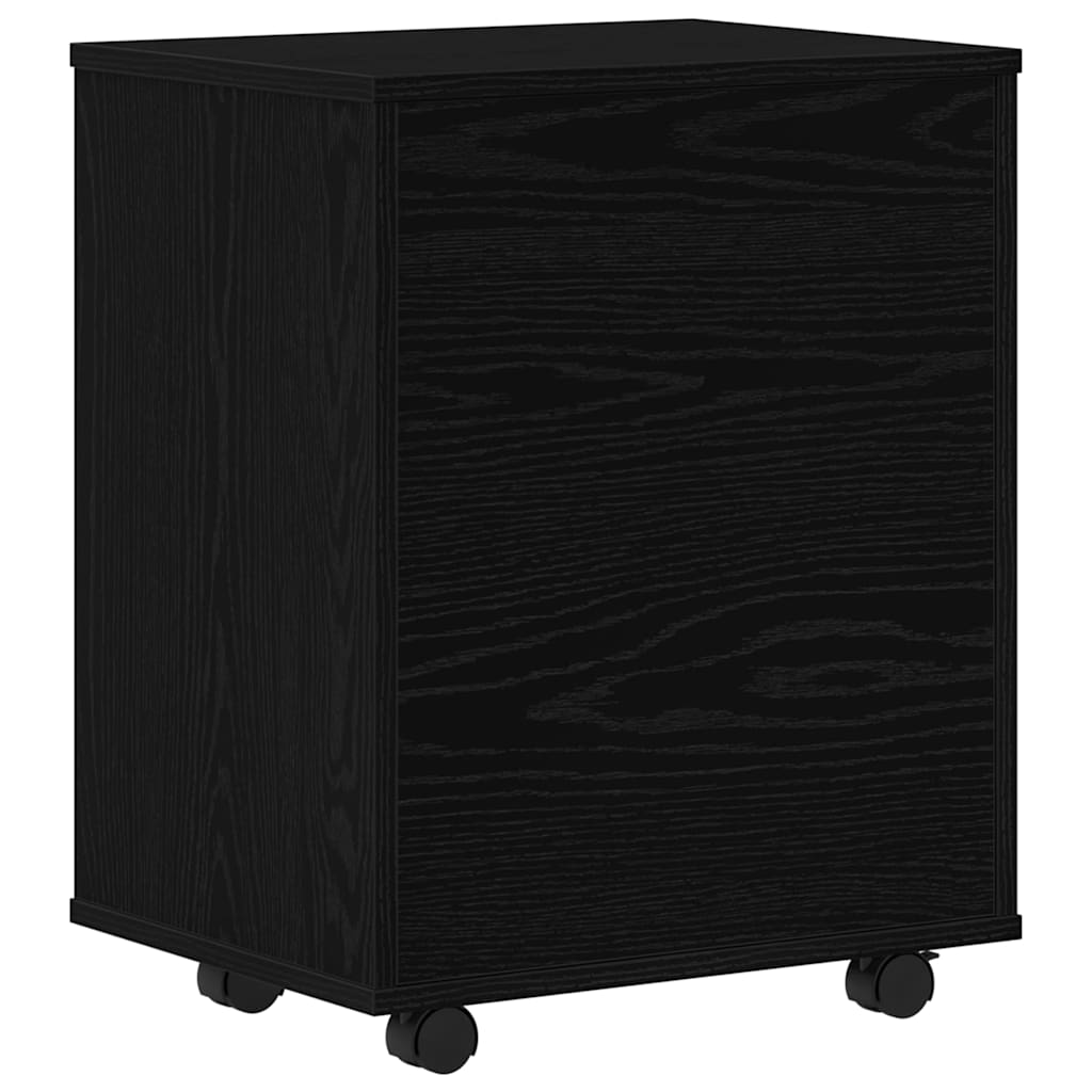 Aufbewahrungsschrank Schwarz Eichen-Optik 46 x 36 x 59 cm