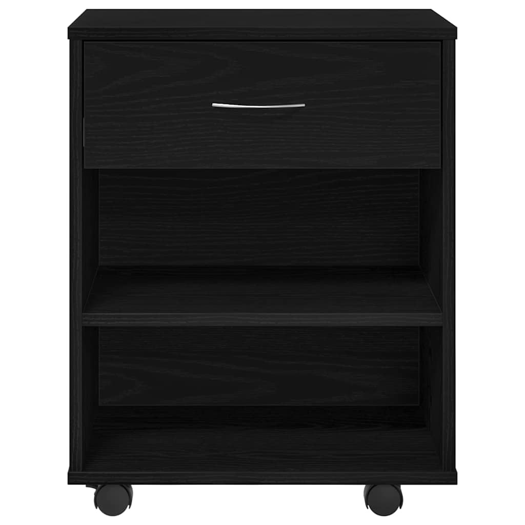 Aufbewahrungsschrank Schwarz Eichen-Optik 46 x 36 x 59 cm