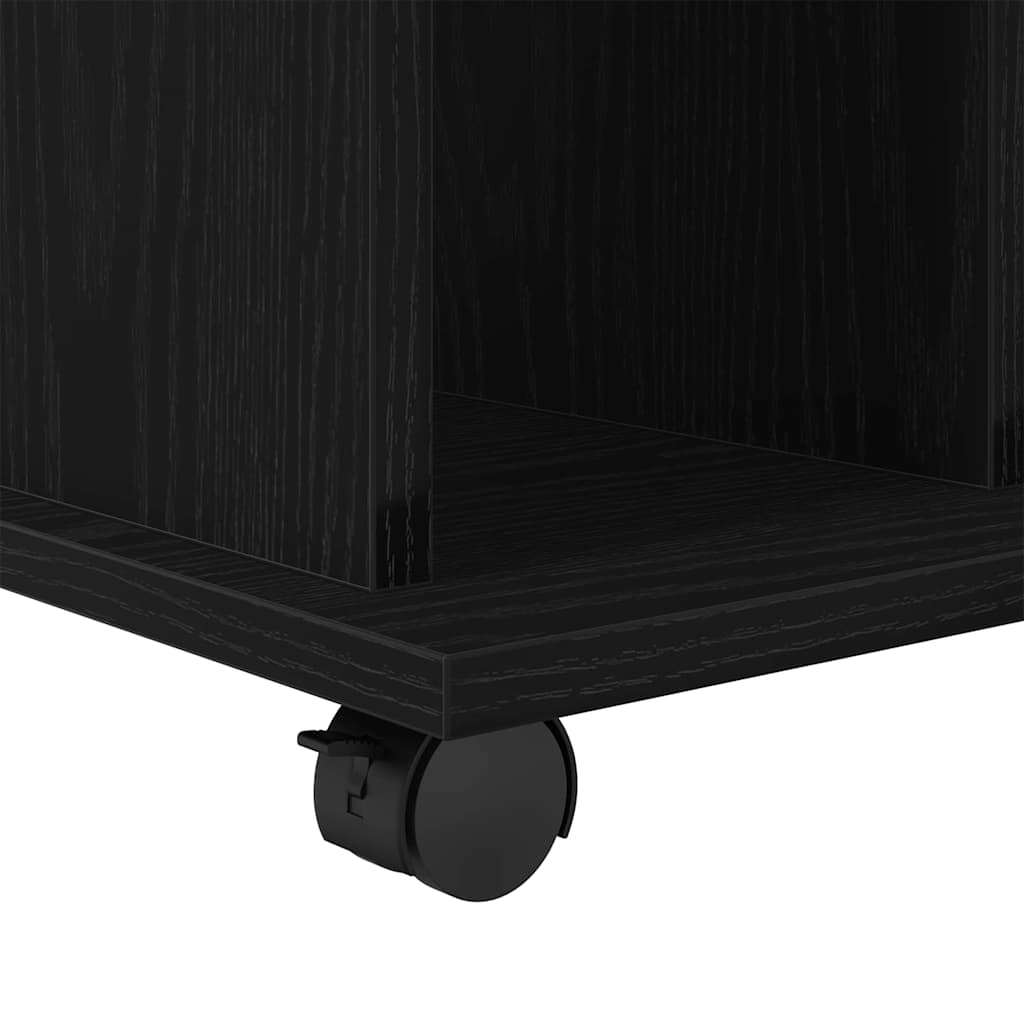 Rollschrank Schwarz Eichen-Optik 60 x 45 x 55 cm Holzwerkstoff