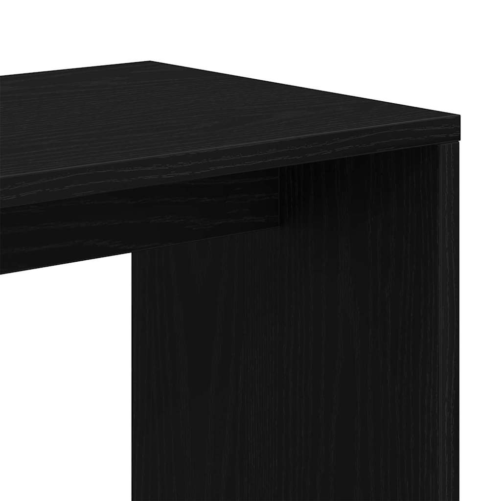 Nestingtisch 3 pcs Schwarz Eichen-Optik Holzwerkstoff