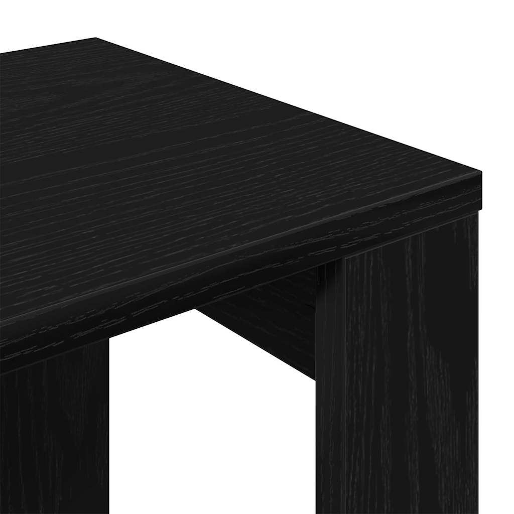 Satztische 3 pcs Schwarz Eichen-Optik Holzwerkstoff