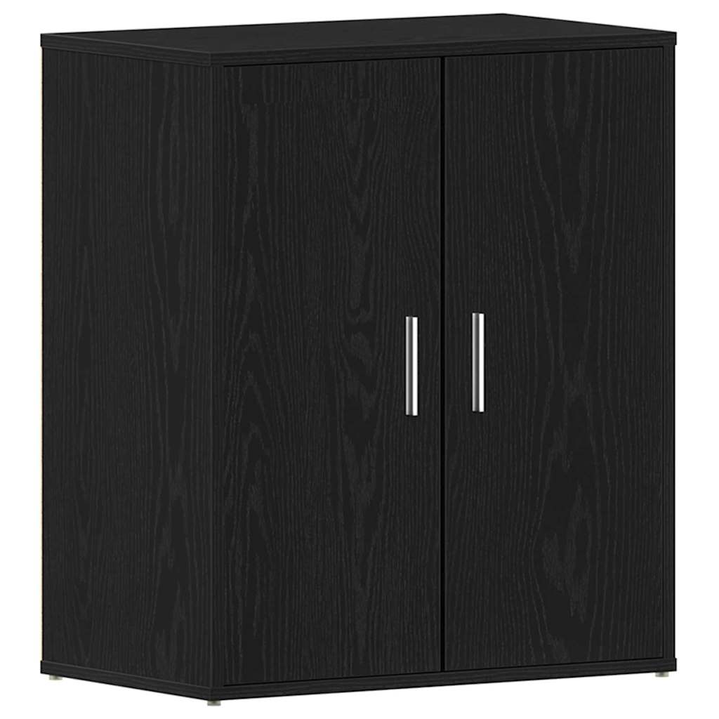 Schuhschrank Schwarz Eichen-Optik 60 x 35 x 70 cm Holzwerkstoff