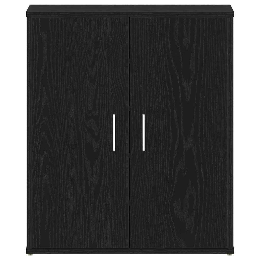 Schuhschrank Schwarz Eichen-Optik 60 x 35 x 70 cm Holzwerkstoff
