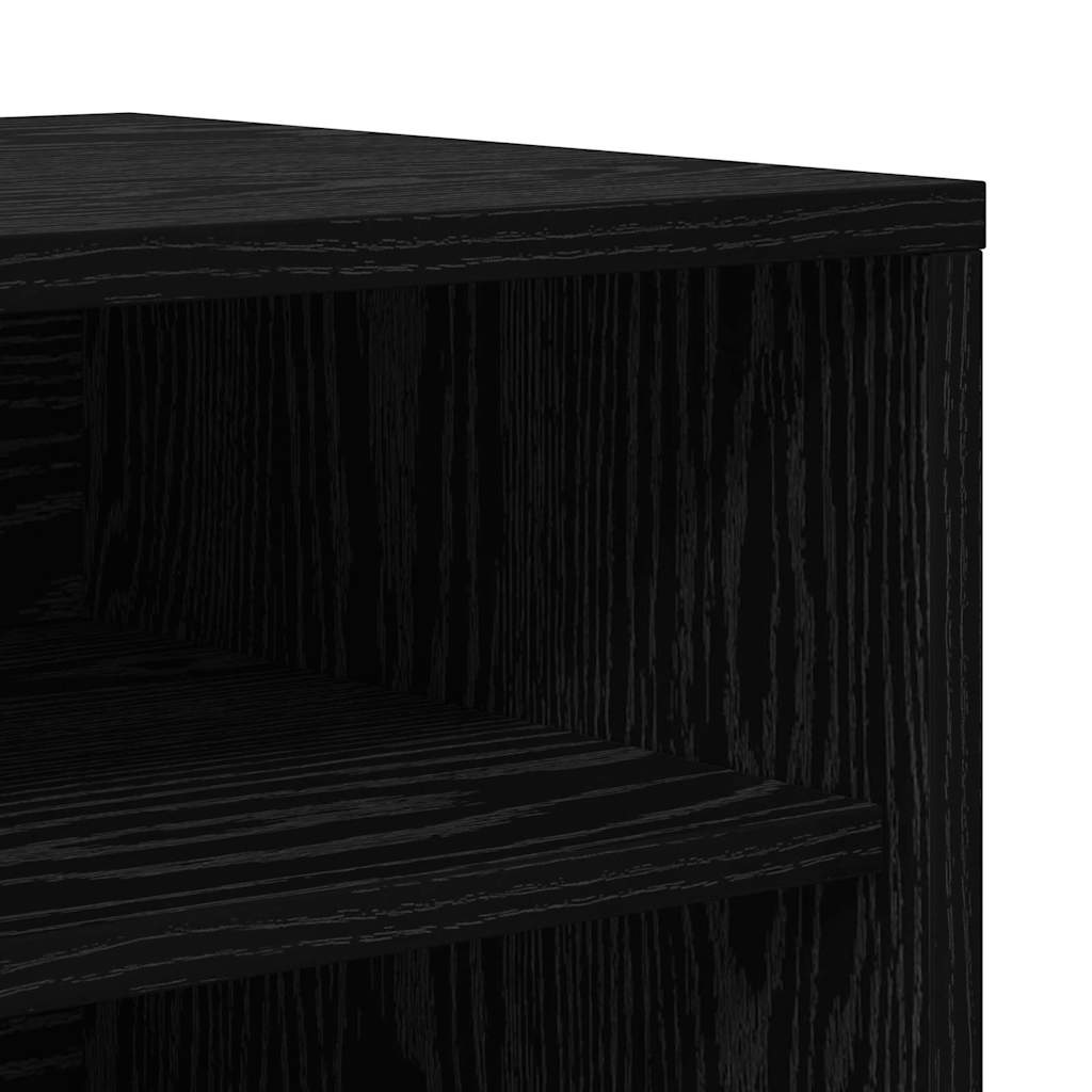 Schuhschrank Schwarz Eichen-Optik 60 x 35 x 70 cm Holzwerkstoff