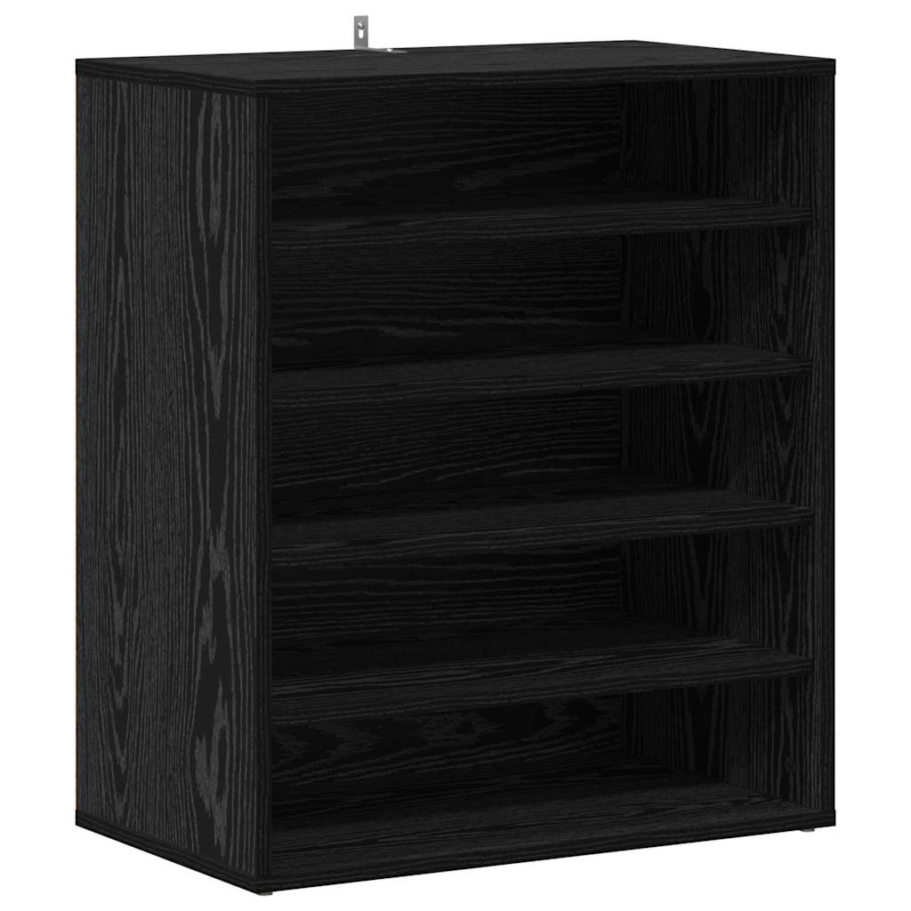 Schuhschrank Schwarz Eichen-Optik 60 x 35 x 70 cm Holzwerkstoff
