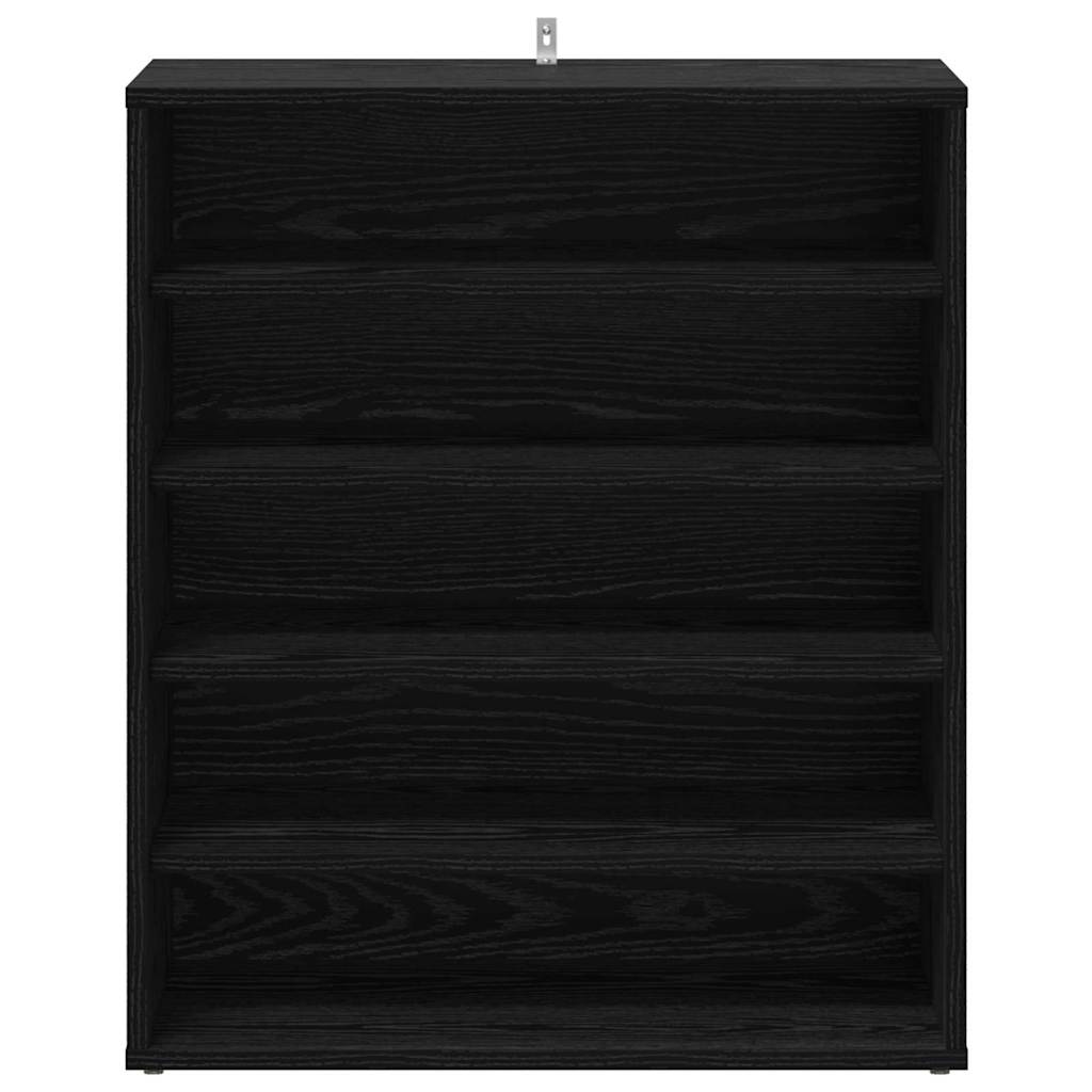 Schuhschrank Schwarz Eichen-Optik 60 x 35 x 70 cm Holzwerkstoff