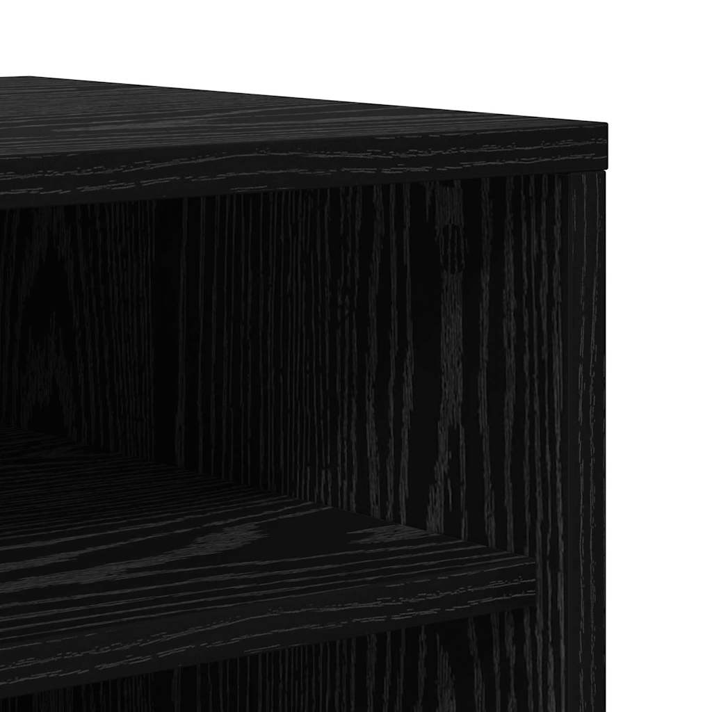 Schuhschrank Schwarz Eichen-Optik 60 x 35 x 92 cm Holzwerkstoff