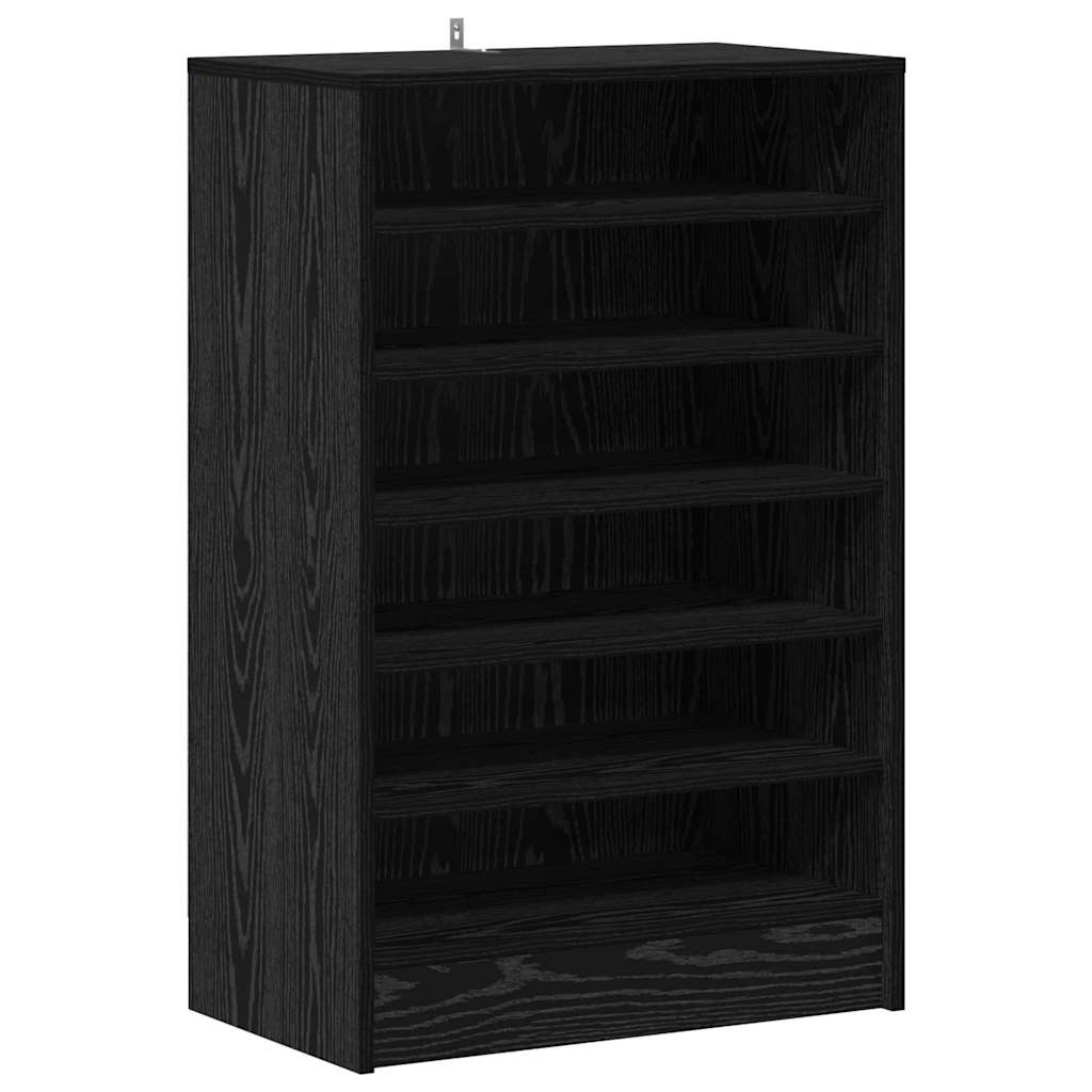 Schuhschrank Schwarz Eichen-Optik 60 x 35 x 92 cm Holzwerkstoff