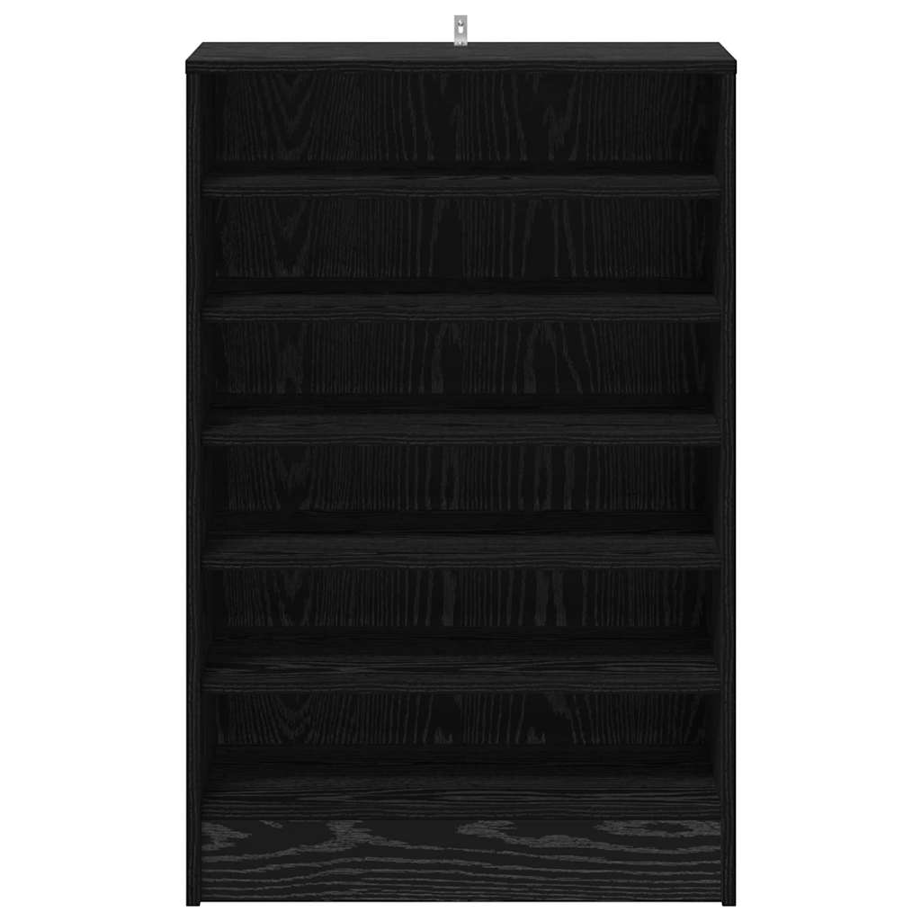 Schuhschrank Schwarz Eichen-Optik 60 x 35 x 92 cm Holzwerkstoff
