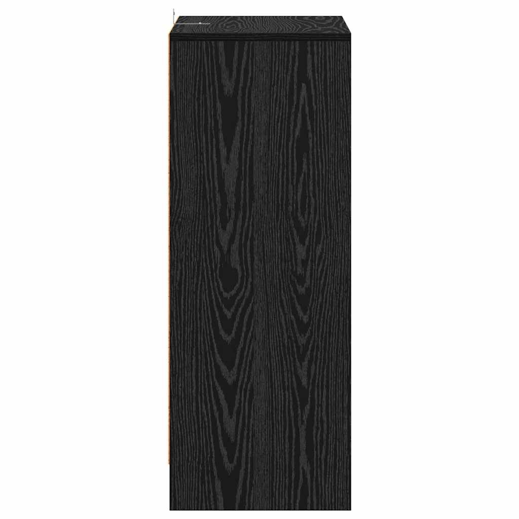 Schuhschrank Schwarz Eichen-Optik 60 x 35 x 92 cm Holzwerkstoff