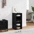 Schuhschrank Schwarz Eichen-Optik 32 x 35 x 70 cm Holzwerkstoff