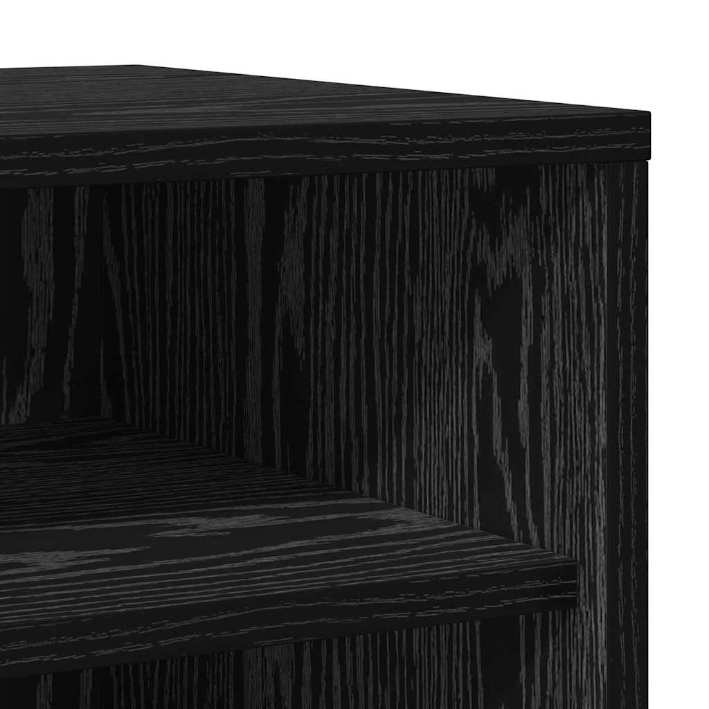 Schuhschrank 2 pcs Schwarz Eichen-Optik 32 x 35 x 70 cm