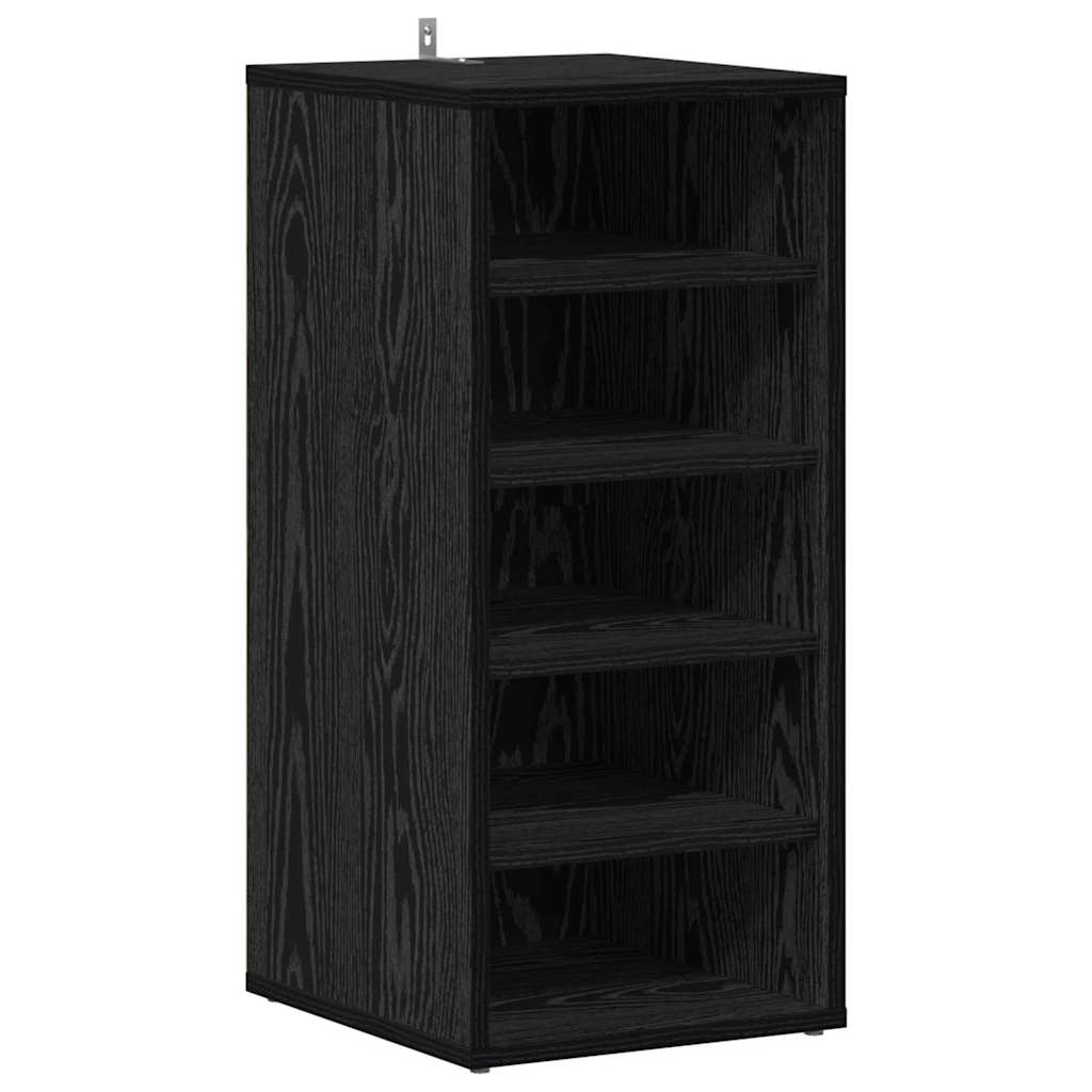 Schuhschrank 2 pcs Schwarz Eichen-Optik 32 x 35 x 70 cm