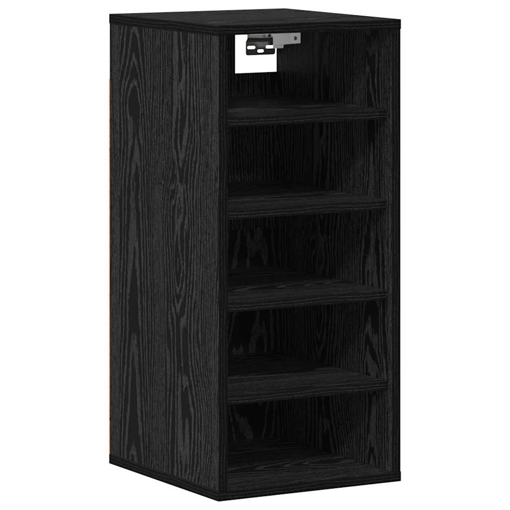 Schuhschrank 2 pcs Schwarz Eichen-Optik 32 x 35 x 70 cm
