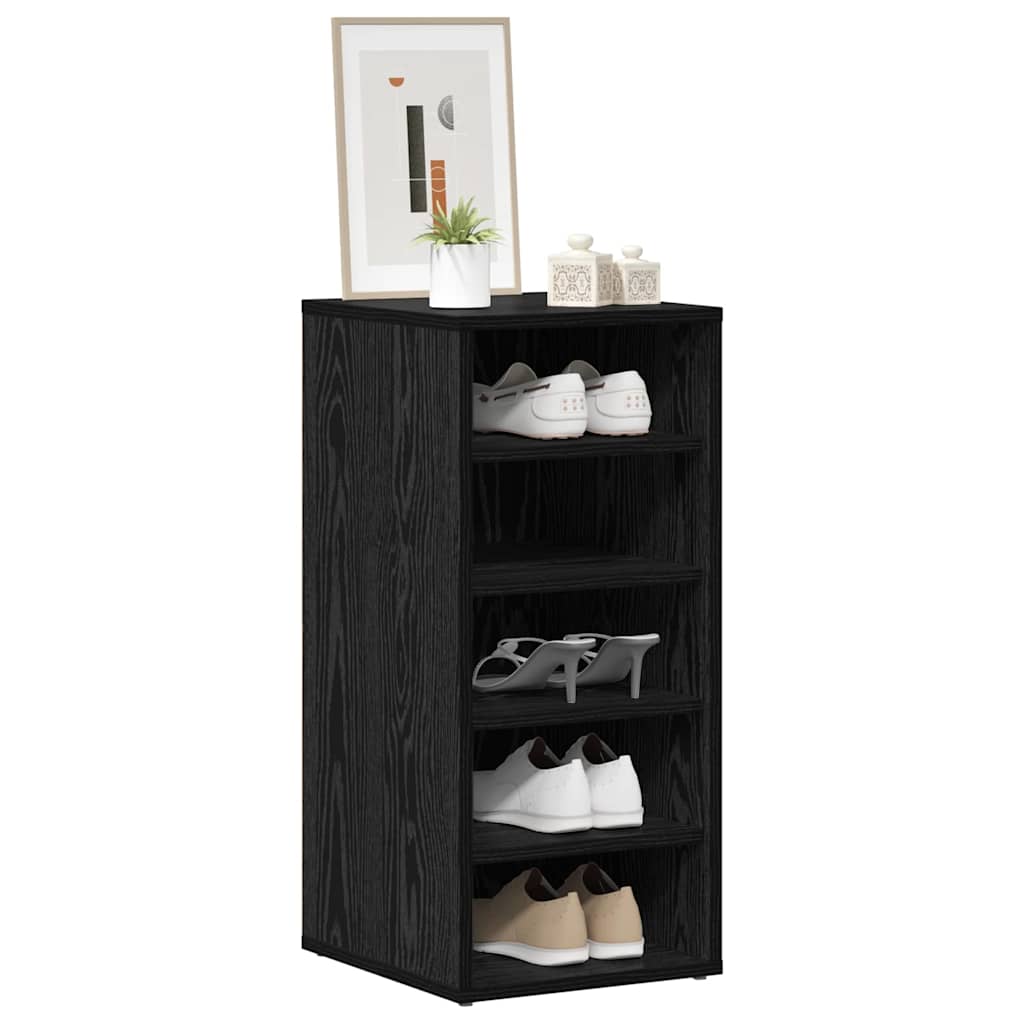 Schuhschrank 2 pcs Schwarz Eichen-Optik 32 x 35 x 70 cm