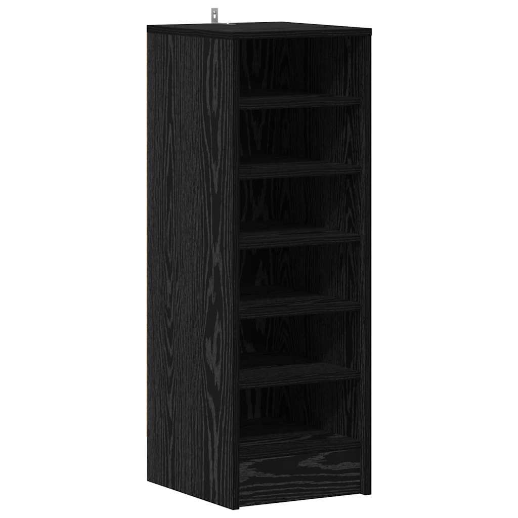 Schuhschrank Schwarz Eichen-Optik 32 x 35 x 90 cm Holzwerkstoff
