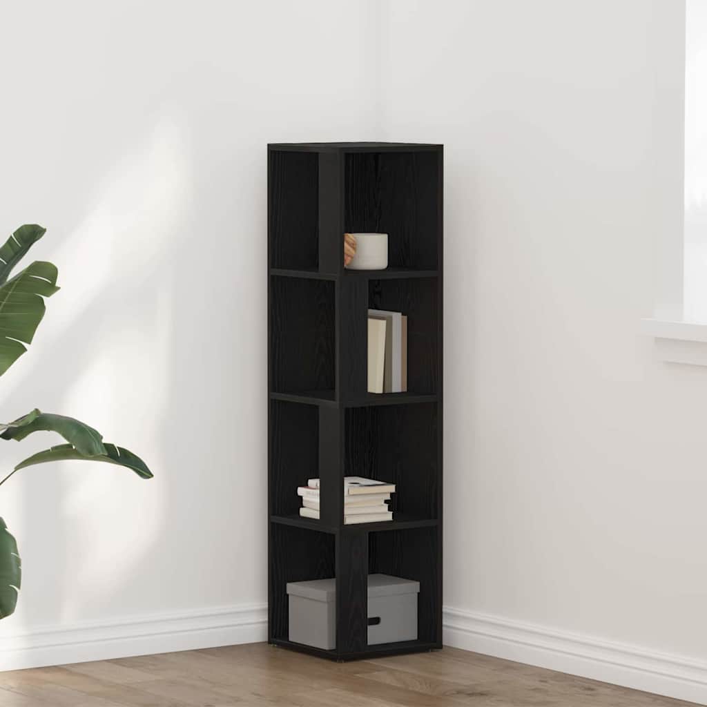 Eckregale Schwarz Eichen-Optik 33 x 33 x 132 cm Holzwerkstoff