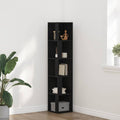 Eckregale Schwarz Eichen-Optik 33 x 33 x 164,5 cm Holzwerkstoff