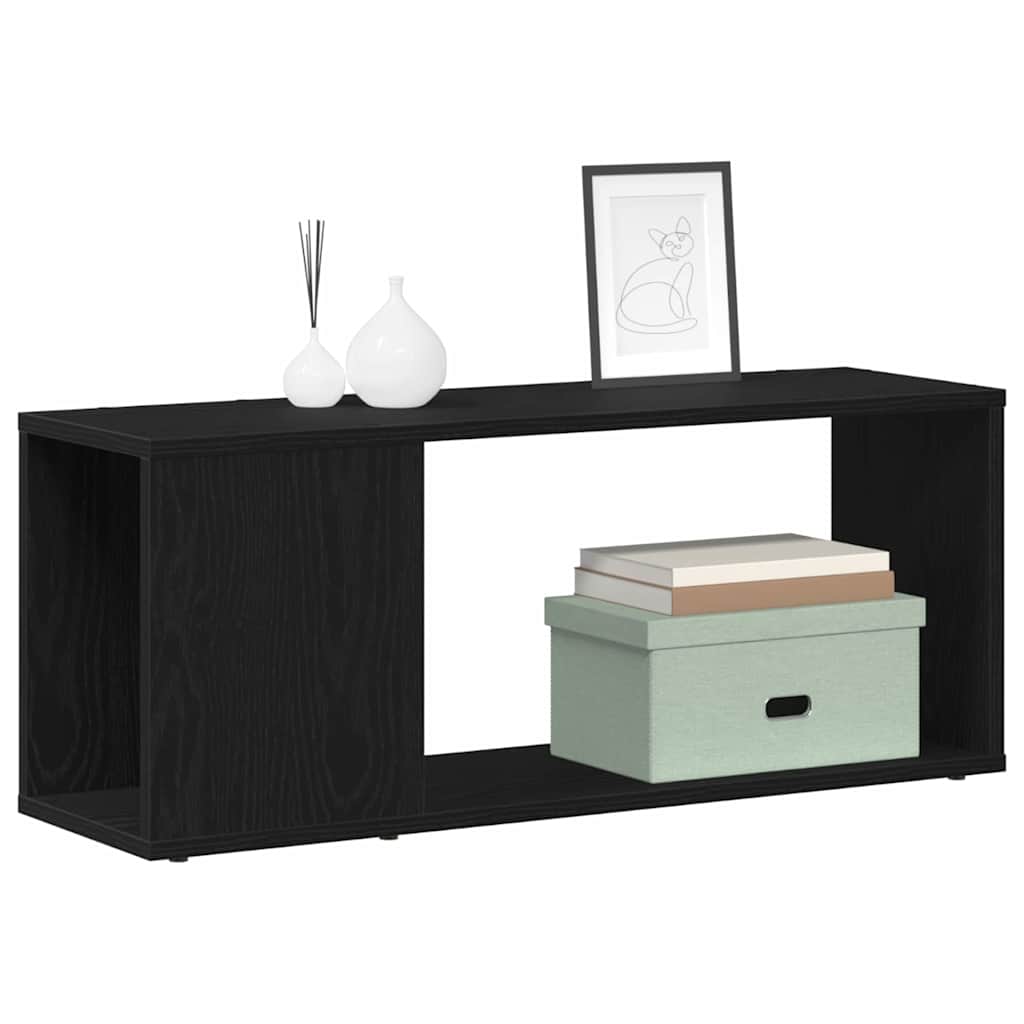 TV-Schrankset Wandmontiert Schwarz Eichen-Optik 80 x 24 x 32 cm