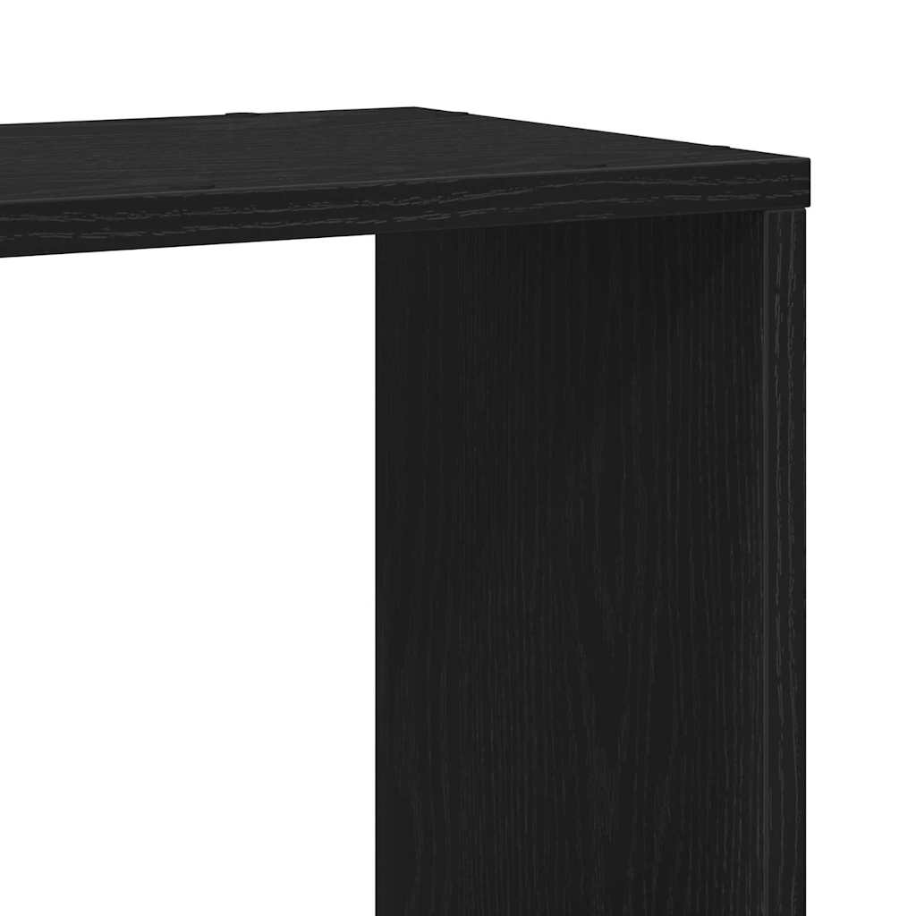 TV-Schrankset Wandmontiert Schwarz Eichen-Optik 80 x 24 x 63 cm