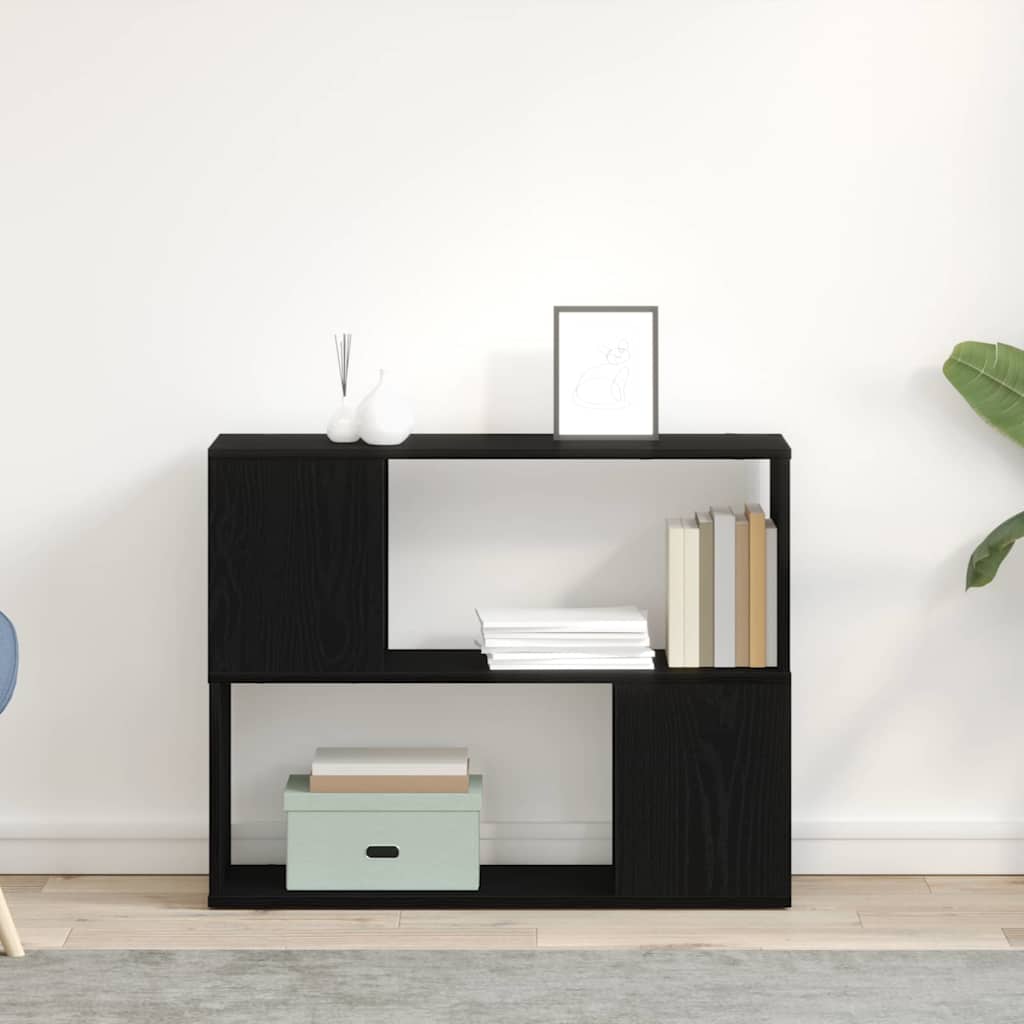TV-Schrankset Wandmontiert Schwarz Eichen-Optik 80 x 24 x 63 cm