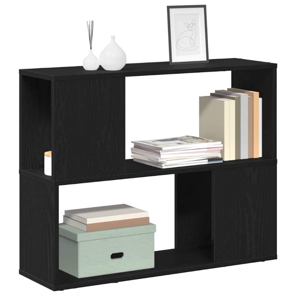 TV-Schrankset Wandmontiert Schwarz Eichen-Optik 80 x 24 x 63 cm