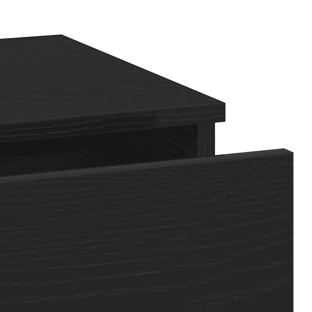 Nachttisch Schwarz Eichen-Optik 40 x 35 x 65 cm Holzwerkstoff