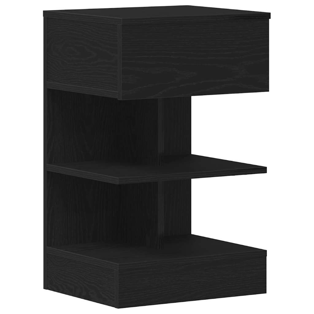 Nachttisch Schwarz Eichen-Optik 40 x 35 x 65 cm Holzwerkstoff