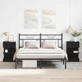 Nachttisch 2 pcs Schwarz Eichen-Optik 40 x 35 x 65 cm