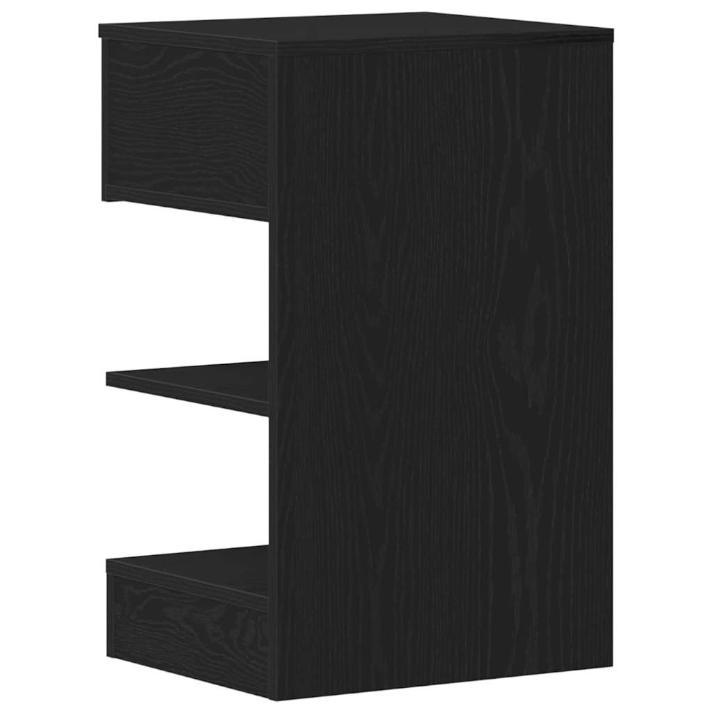 Nachttisch 2 pcs Schwarz Eichen-Optik 40 x 35 x 65 cm