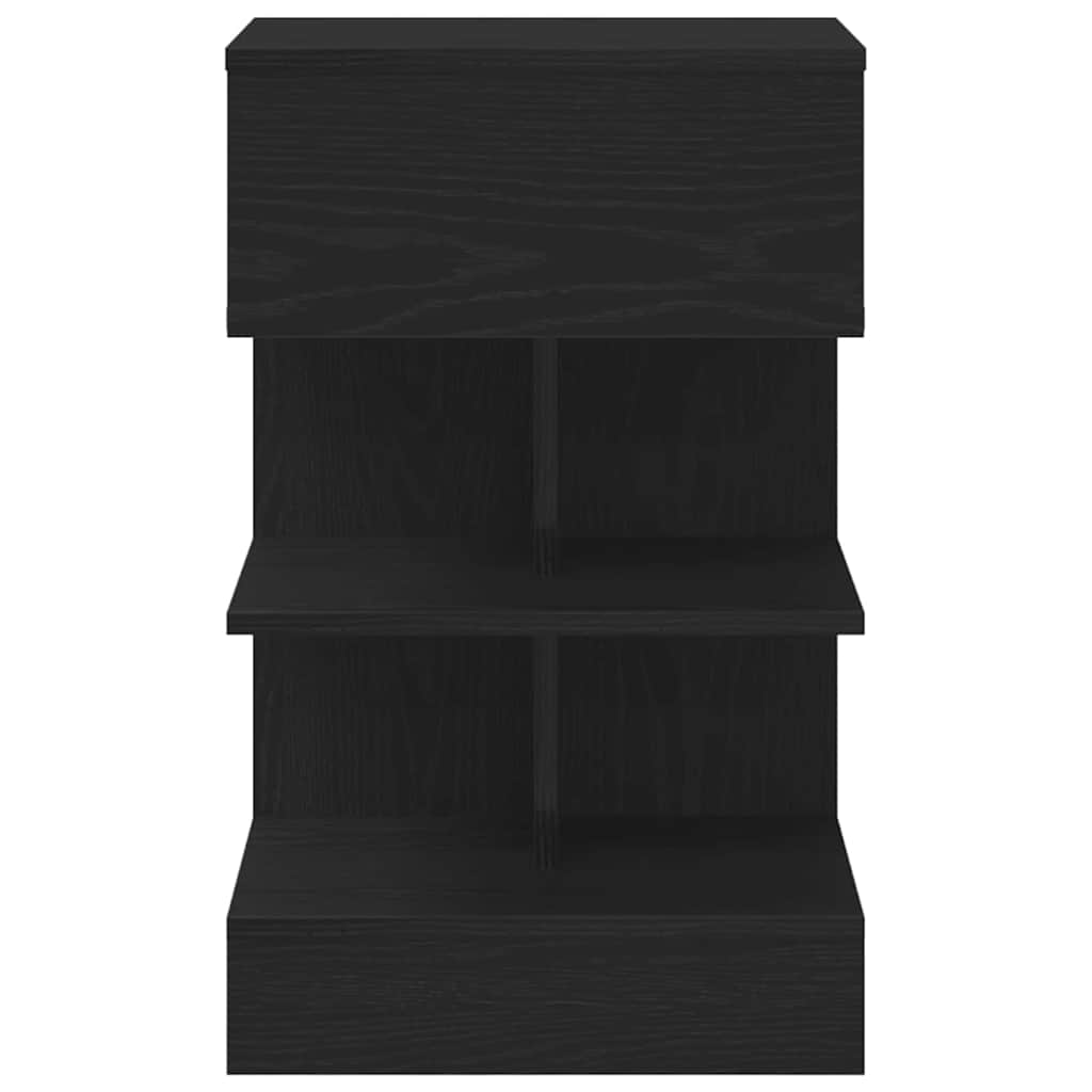 Nachttisch 2 pcs Schwarz Eichen-Optik 40 x 35 x 65 cm