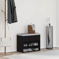 Schuhbank Schwarz Eichen-Optik 60 x 30 x 45 cm Holzwerkstoff