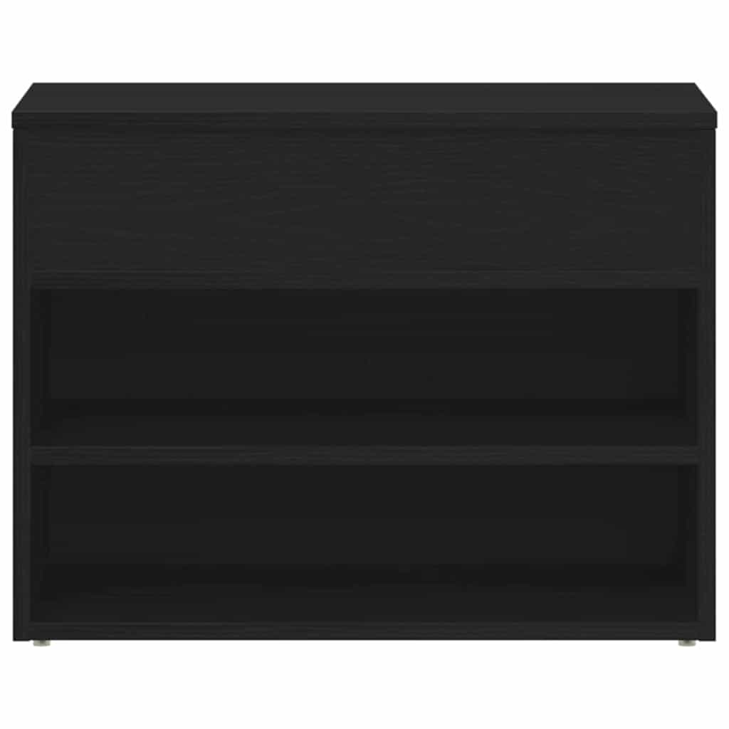 Schuhbank Schwarz Eichen-Optik 60 x 30 x 45 cm Holzwerkstoff