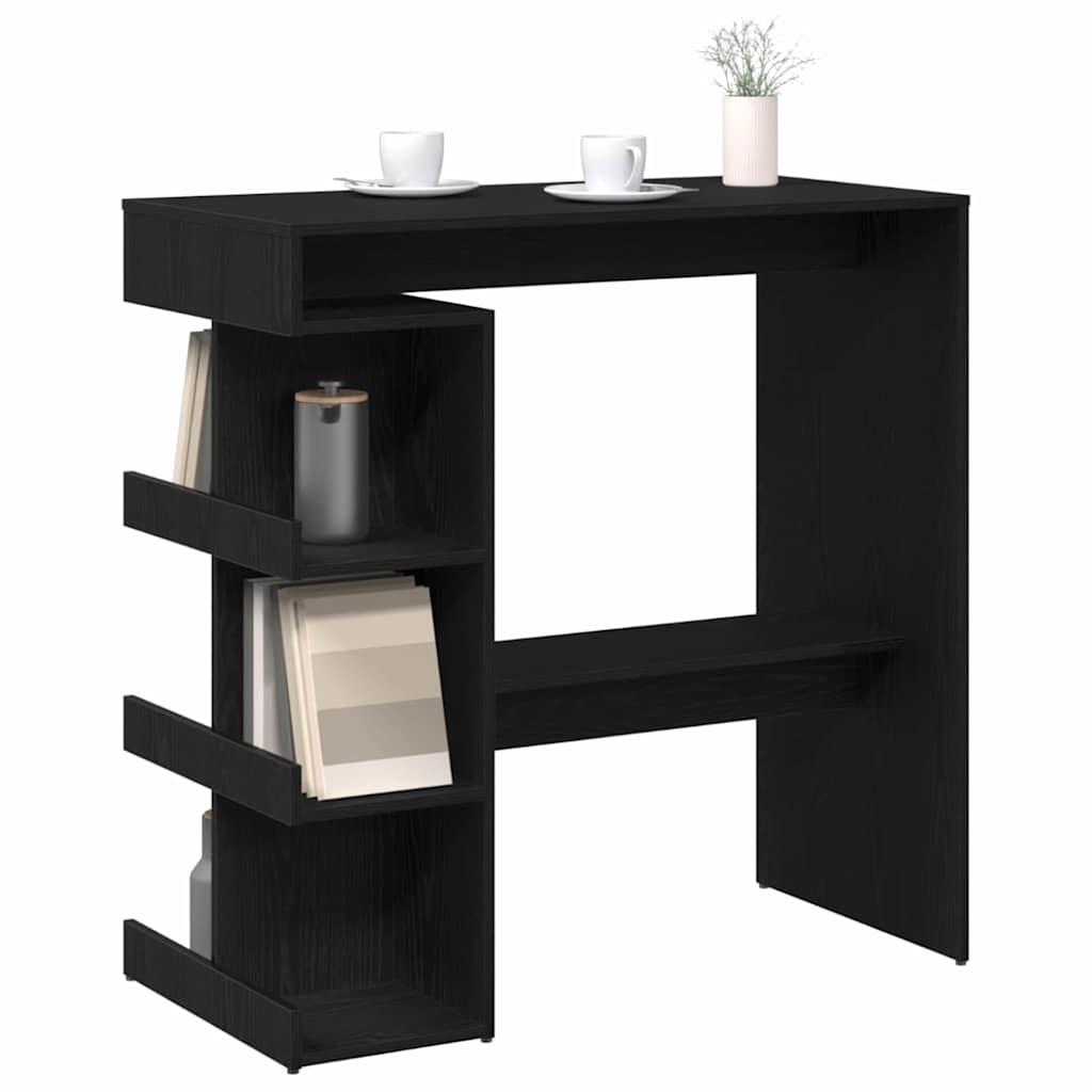 Bartisch Schwarz Eichen-Optik 100 x 48 x 101,5 cm Holzwerkstoff