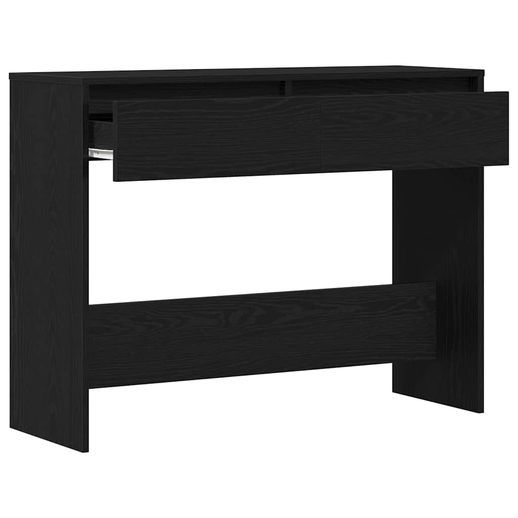Konsolentisch Schwarz Eichen-Optik 100 x 35 x 76,5 cm