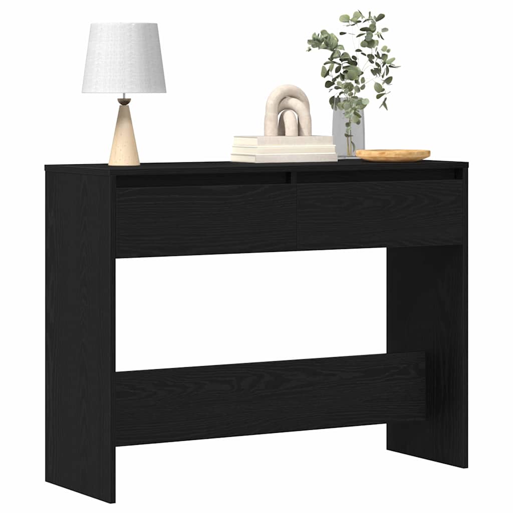 Konsolentisch Schwarz Eichen-Optik 100 x 35 x 76,5 cm