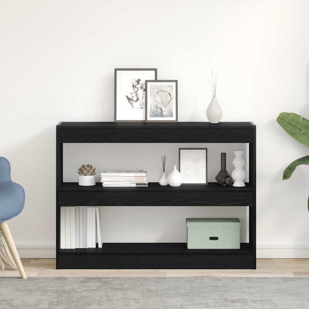 Bücherregal Schwarz Eichen-Optik 100 x 30 x 72 cm Holzwerkstoff