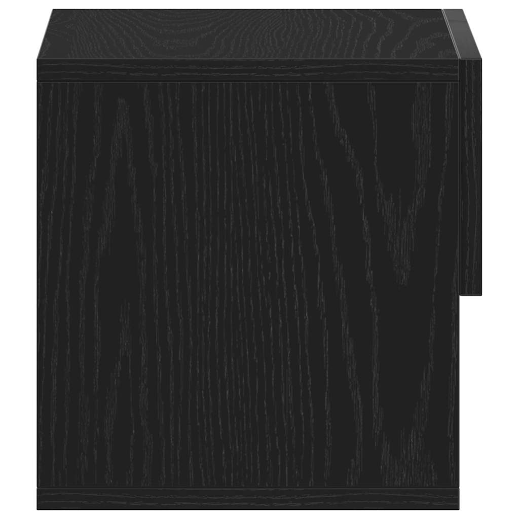 Nachttisch Schwarz Eichen-Optik 46 x 30 x 30 cm Holzwerkstoff