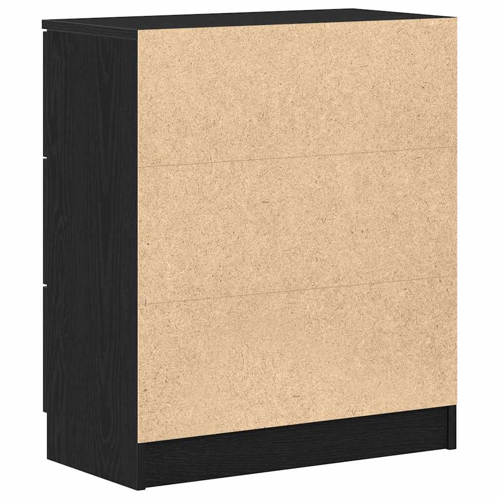 Sideboard Schwarz Eichen-Optik 60 x 30 x 70 cm Holzwerkstoff