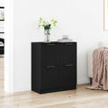 Sideboard Schwarz Eichen-Optik 60 x 30 x 70 cm Holzwerkstoff