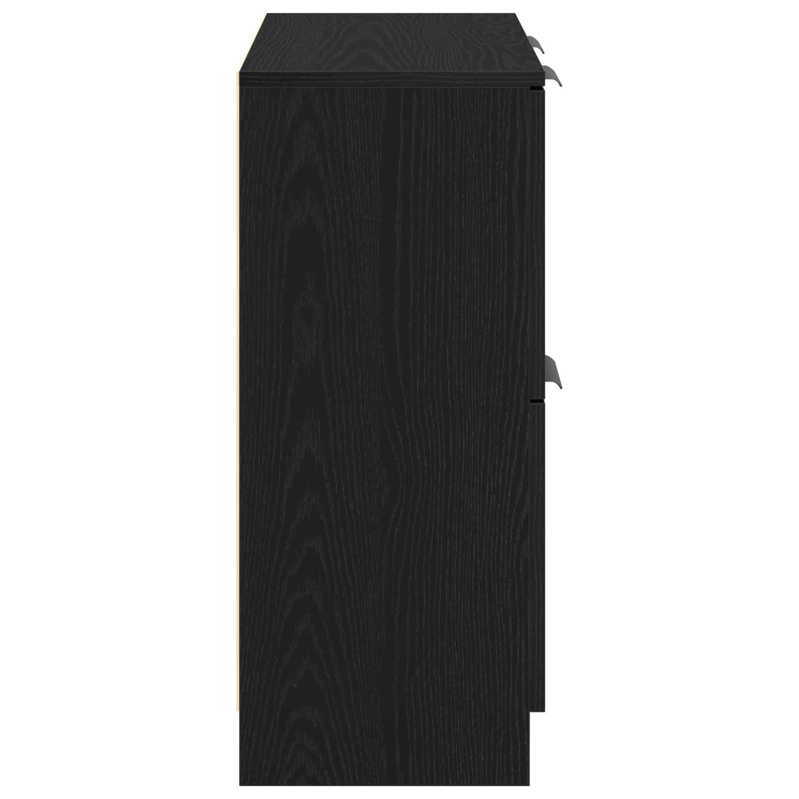Sideboard Schwarz Eichen-Optik 60 x 30 x 70 cm Holzwerkstoff