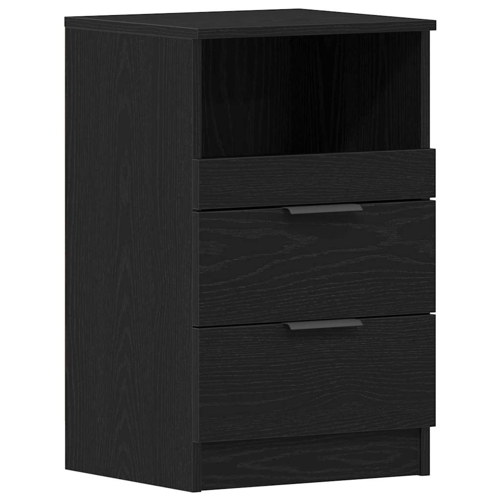 Nachttisch Schwarz Eichen-Optik 40 x 35 x 65 cm Holzwerkstoff