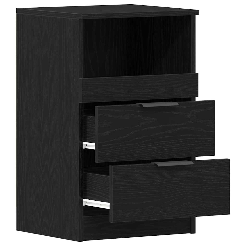 Nachttisch Schwarz Eichen-Optik 40 x 35 x 65 cm Holzwerkstoff
