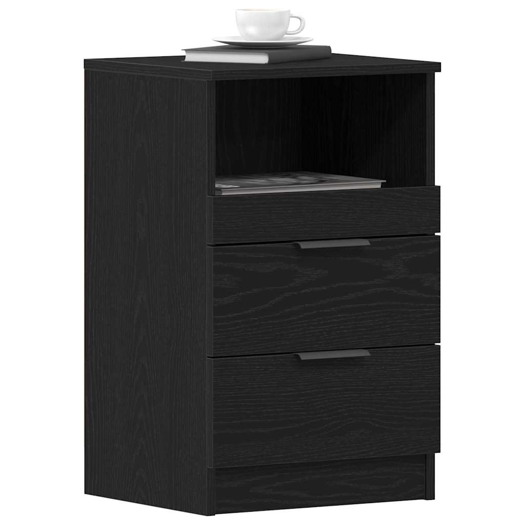 Nachttisch Schwarz Eichen-Optik 40 x 35 x 65 cm Holzwerkstoff