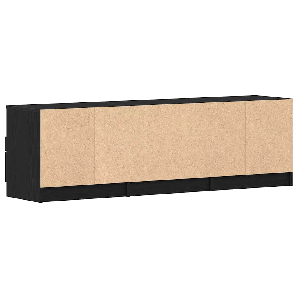 TV-Schränk Schwarz Eichen-Optik 150 x 33,5 x 45 cm