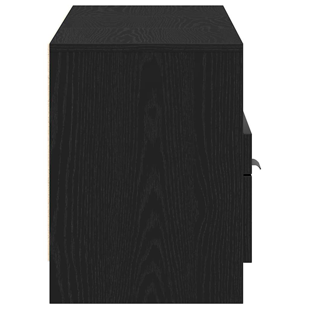 TV-Schränk Schwarz Eichen-Optik 150 x 33,5 x 45 cm