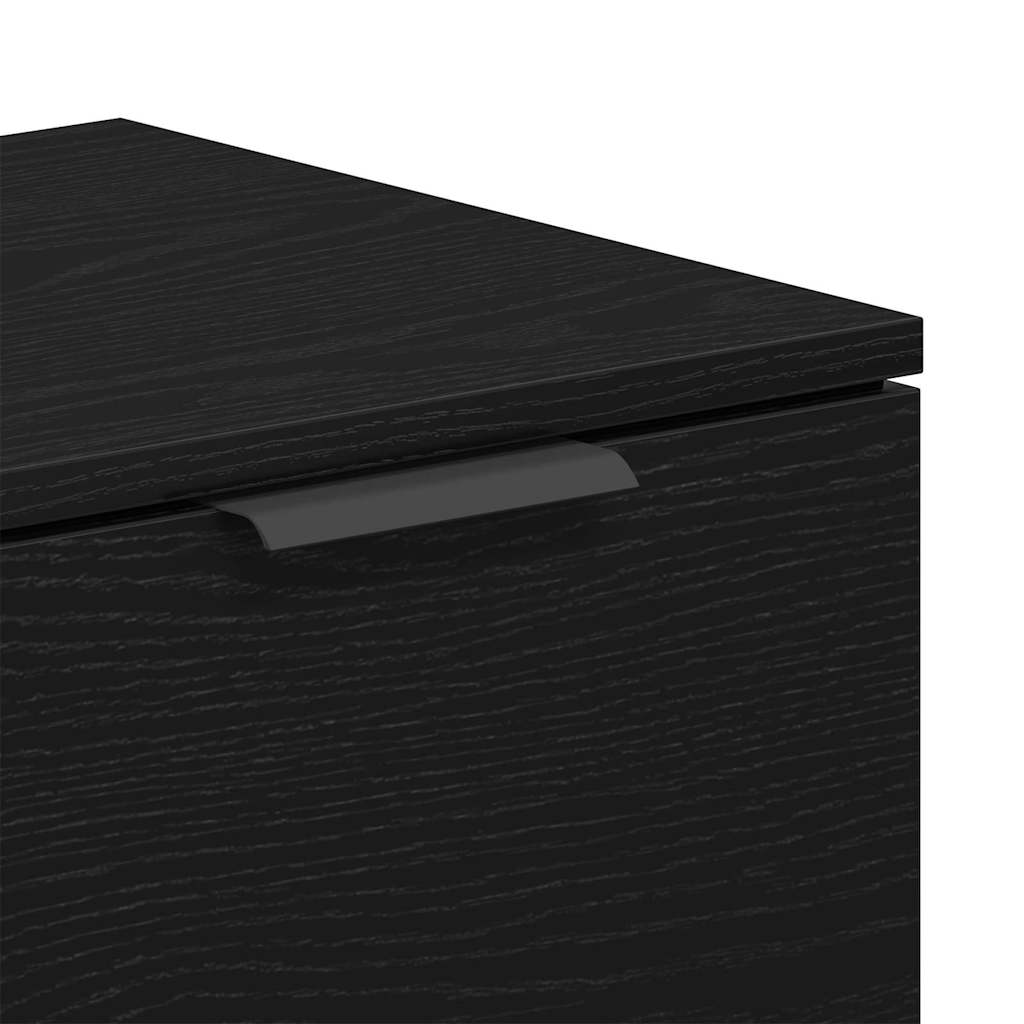 TV-Schränk Schwarz Eichen-Optik 102 x 32 x 35,5 cm